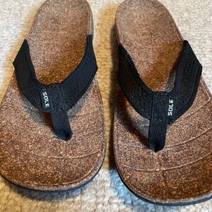 SOLE Black Flip Flops